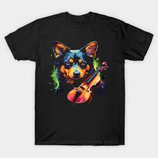 Australian Kelpie Playing Violin T-Shirt